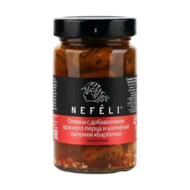 Оливки Nefeli «Барбекю» без косточки, 300 мл