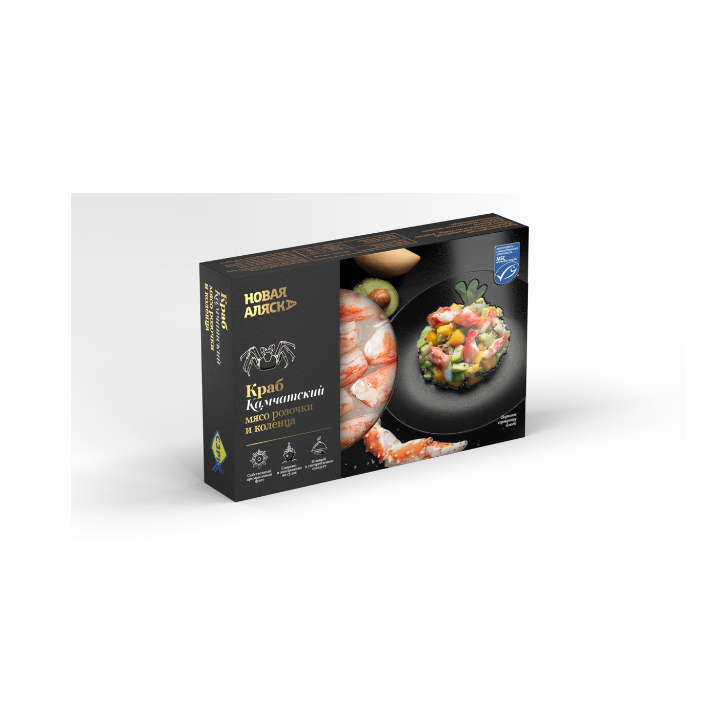 Мясо камчатского краба «Новая Аляска», розочка и коленце, 200 г