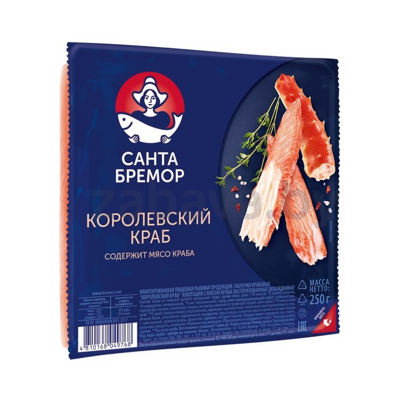 Крабовые палочки «Санта Бремор» «Королевский краб», 250 г