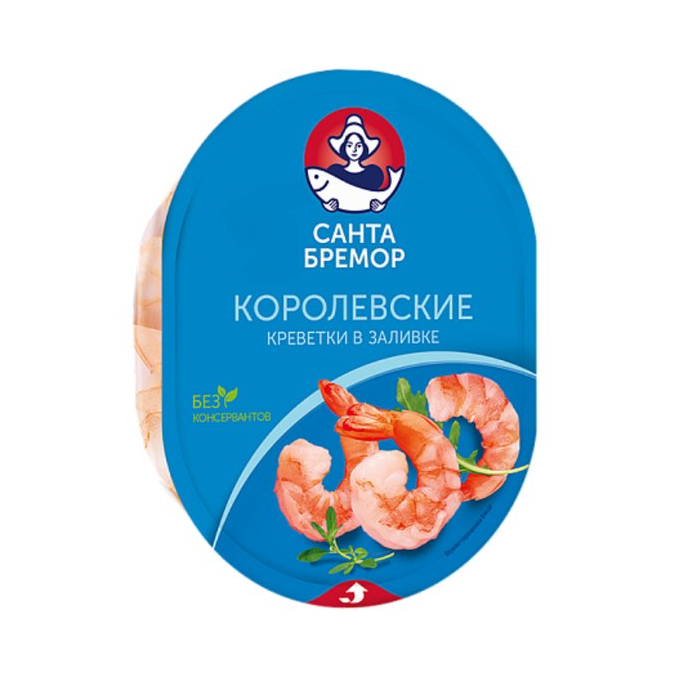 Креветки «Королевские» в заливке «Санта Бремор», 180 г